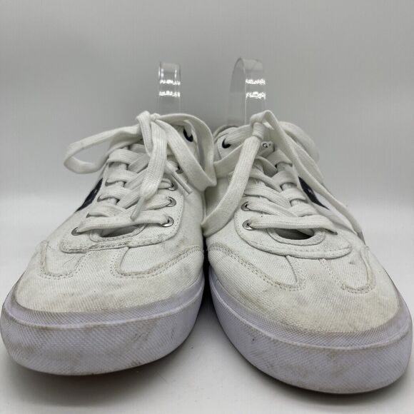 Tommy Hilfiger Pandora Sneakers White Blue Canvas Lace-Up Shoes - Size 11 - Picture 2 of 8